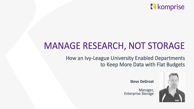Manage Research, Not Storage with Komprise
