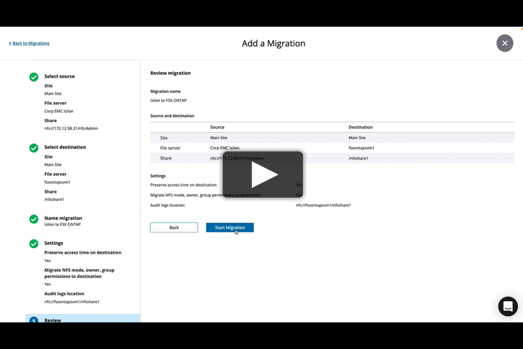 Amazon FSx for NetApp ONTAP Migration with Komprise