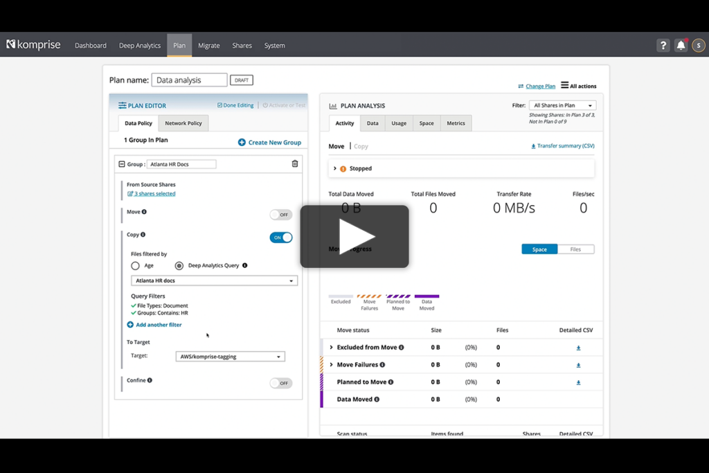 Komprise Smart Data Workflows