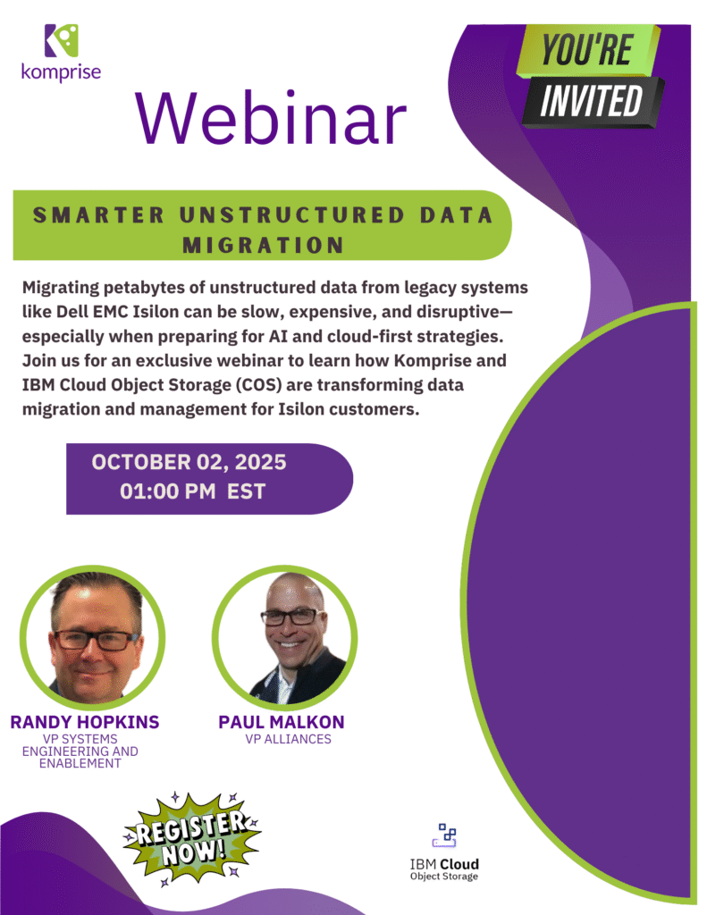 Smarter Unstructured Data Migration from Isilon with Komprise and IBM