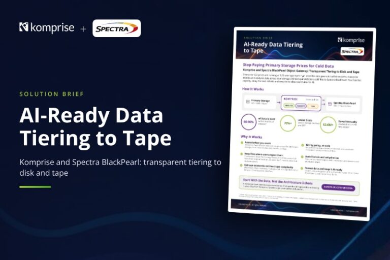 Komprise + Spectra Logic data tiering and archive