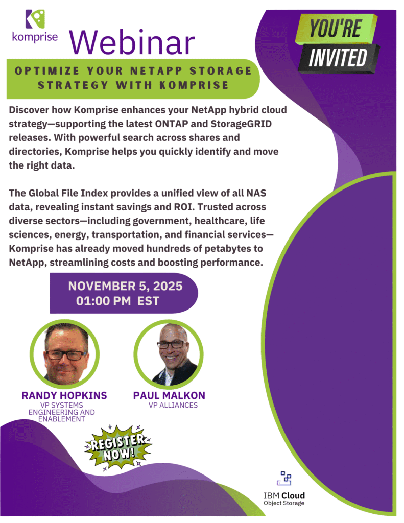 Optimize your NetApp Storage Strategy with Komprise