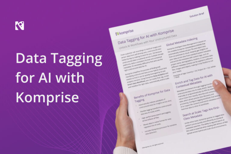 Data Tagging for AI with Komprise
